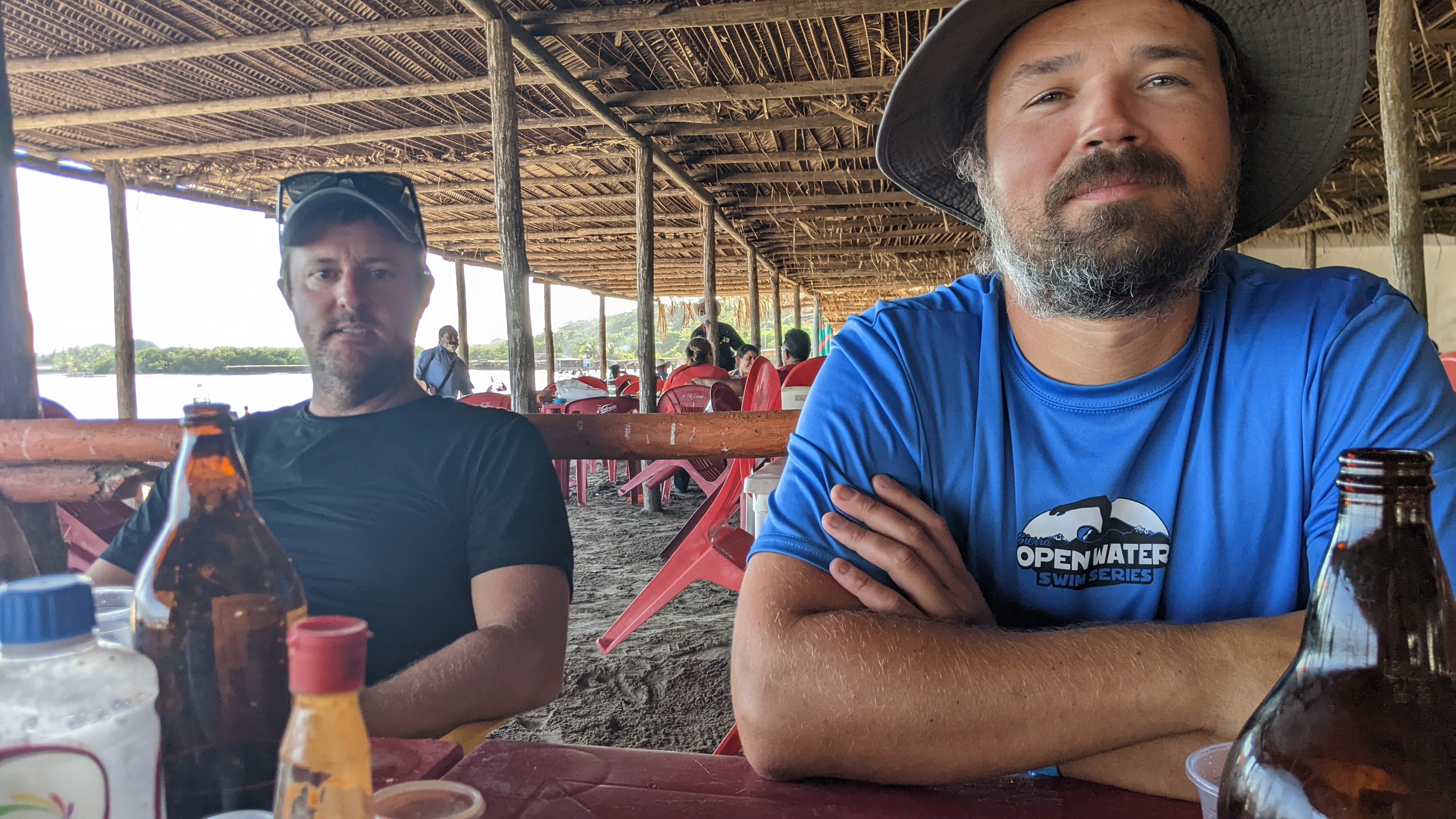 Lance and I enjoying some Pacifico Ballenóns.