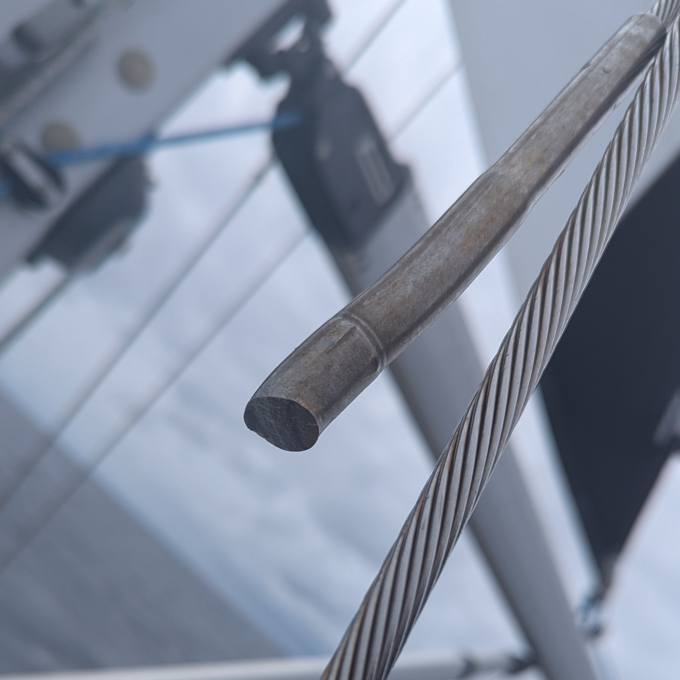 The sheared stainless fitting.